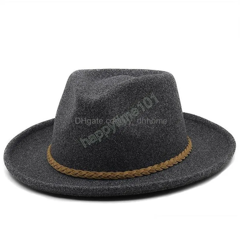 felt fedora hats mens womens hat for women men 2021 fedoras woman man jazz top cap female male caps autumn winter fashion