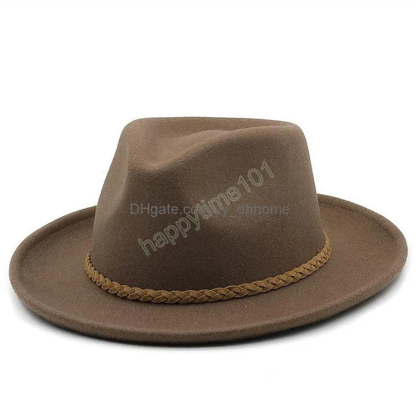 felt fedora hats mens womens hat for women men 2021 fedoras woman man jazz top cap female male caps autumn winter fashion