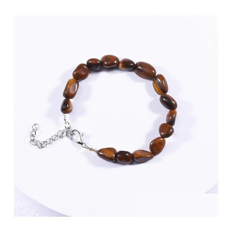 women gravel beaded strands bracelet crystal handmade fashion bracelets irregular colored gravel hand ornaments string jewelry