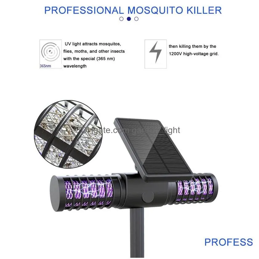 solar mosquito killer lamp outdoor anti mosquito lamp usb insect killer waterproof uv fly led mosquitos trap