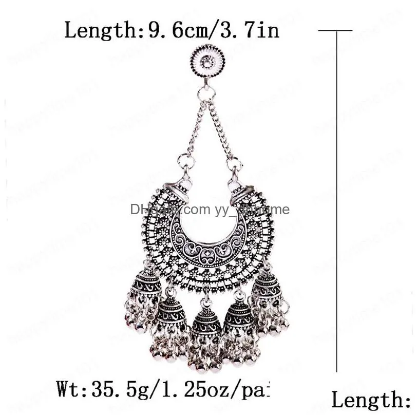 indian gypsy boho vintage ethnic tassel hanging dangle drop earrings for women female wedding party jewelry accessories