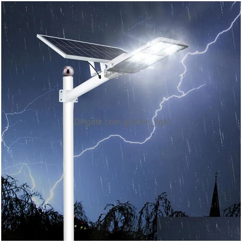 50w 100w 200w 300w solar street light sensor waterproof ip65 road lamp outdoor landscape garden with pole usa by sea to door