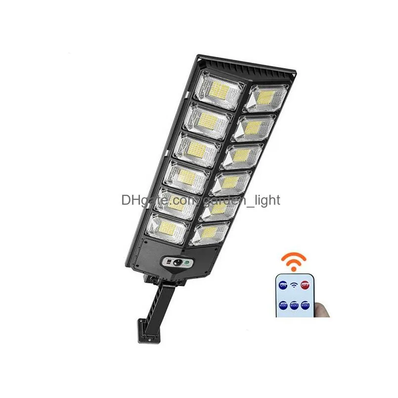 solar street lights 12 heads 504led outdoor waterproof high brightness led wall lamp with motion sensor remote control for garden