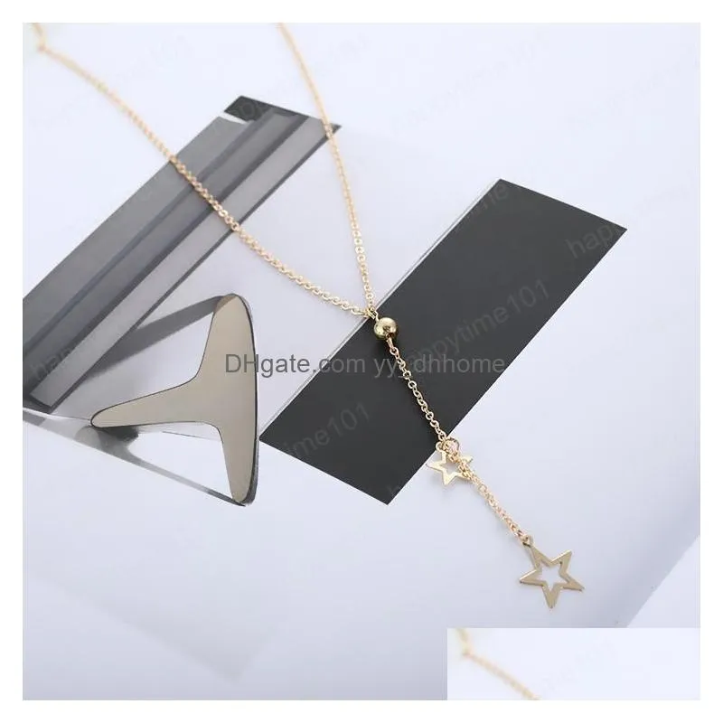  fashion jewelry womens chain necklace cute stars pendant necklace