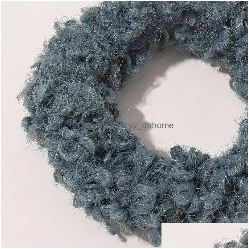 women girls fluffy lamb wool elastic hair bands plush scrunchies autumn winter hair ties rubber band christmas hair accessories