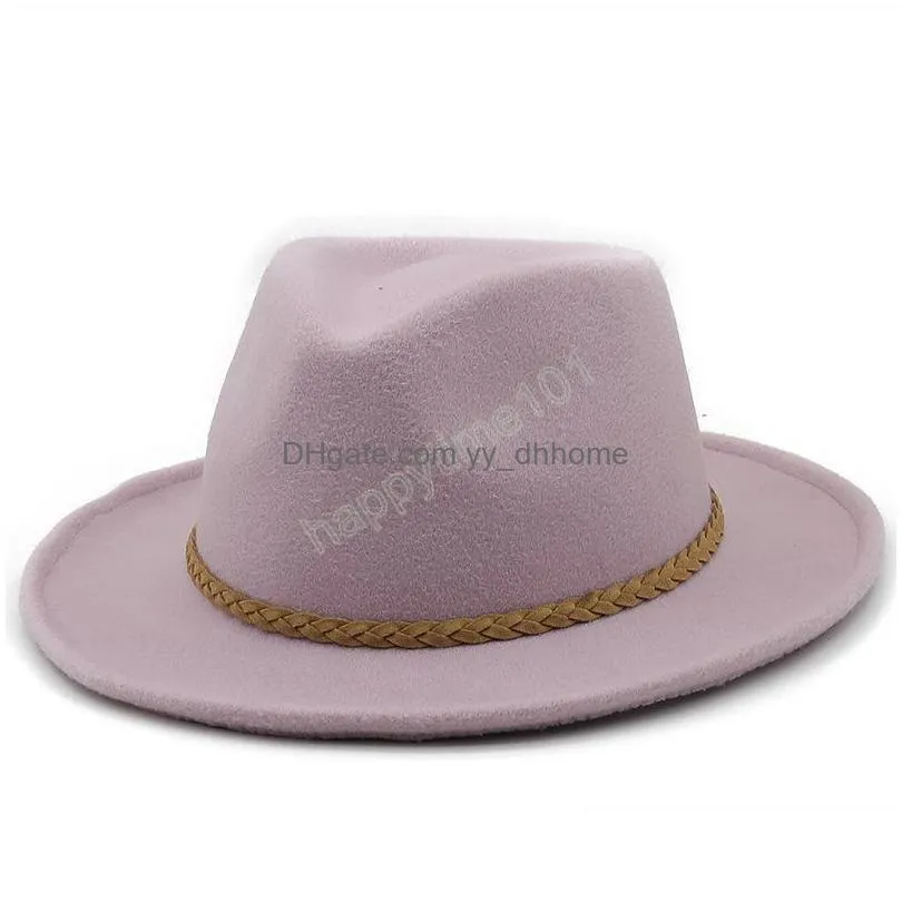 felt fedora hats mens womens hat for women men 2021 fedoras woman man jazz top cap female male caps autumn winter fashion