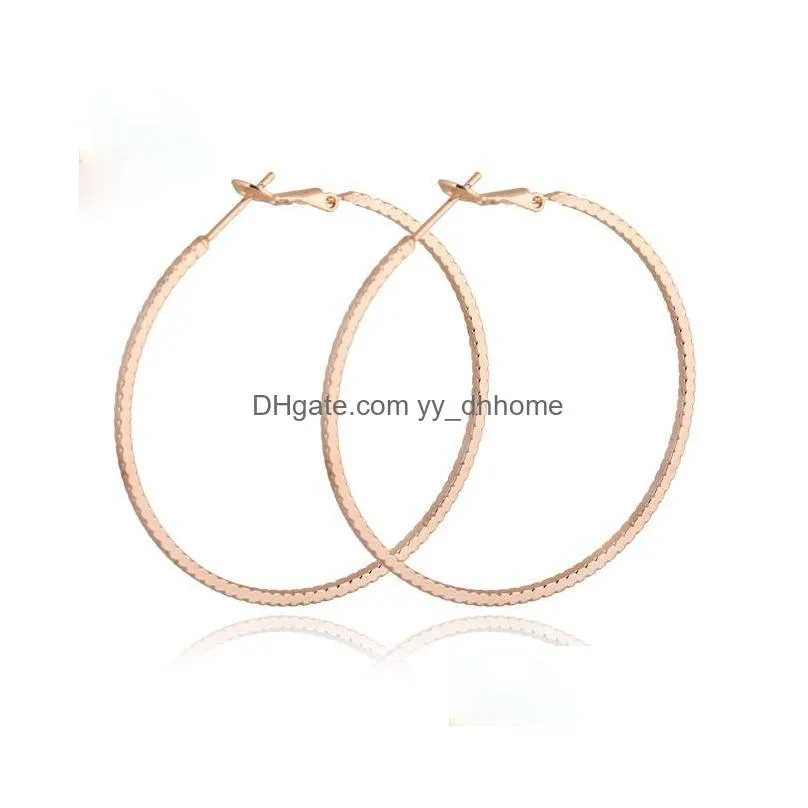 50mm 18 k plated gold huge fashion hoop earrings for women