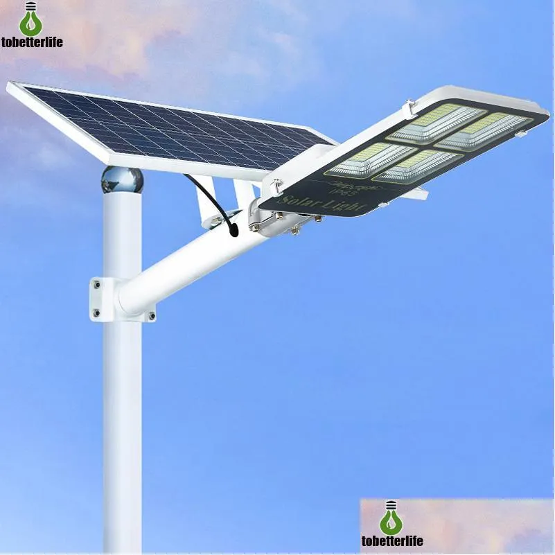 50w 100w 200w 300w solar street light sensor waterproof ip65 road lamp outdoor landscape garden with pole usa by sea to door
