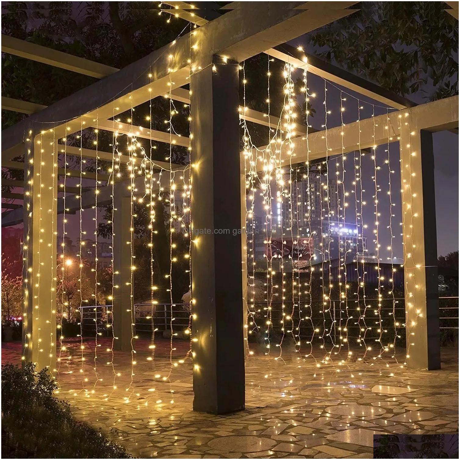 icicle led curtain string light 3x1/3x2/3x3/2x2 christmas fairy lights garland outdoor home for wedding party garden decoration