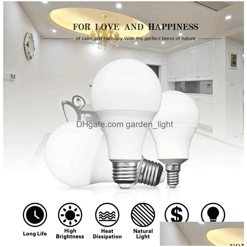 e27 led light 85265v led bulb 3w 6w 9w 12w 15w 18w 20w lampada led light bulbs table spotlight cold/warm white