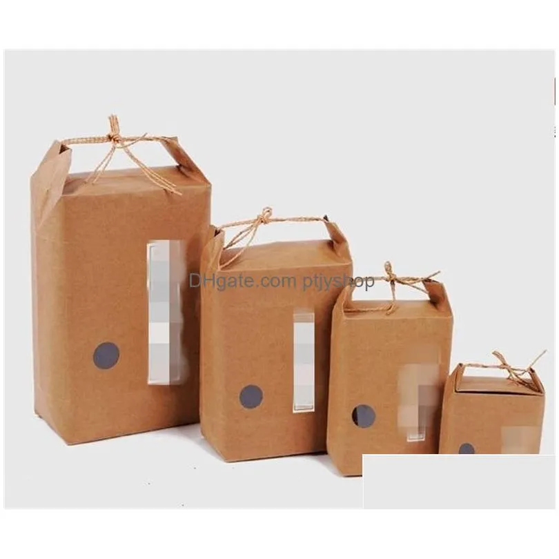 rice paper bag tea packaging cardboard paper bag weddings kraft paper bags food storage standing packing bags 249 j2