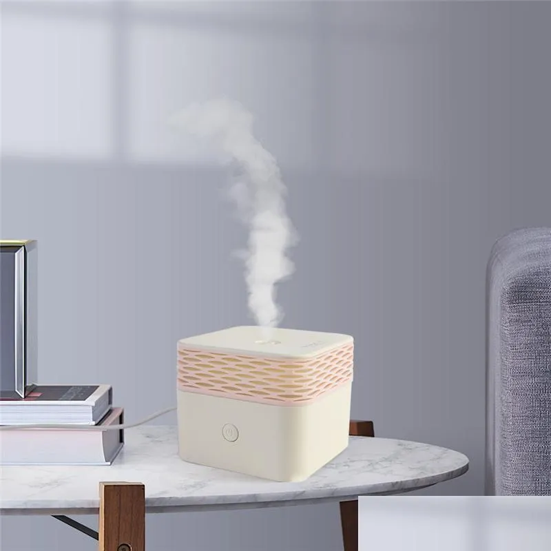 120ml  oil aroma diffuser electric air humidifier usb mini square mist maker warm night light for home bedroom