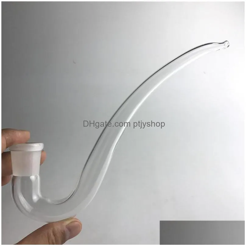 glass j hook adapter water bongs ash catcher diy accessories 14mm 18mm female clear thick pyrex glass straw curve pipes