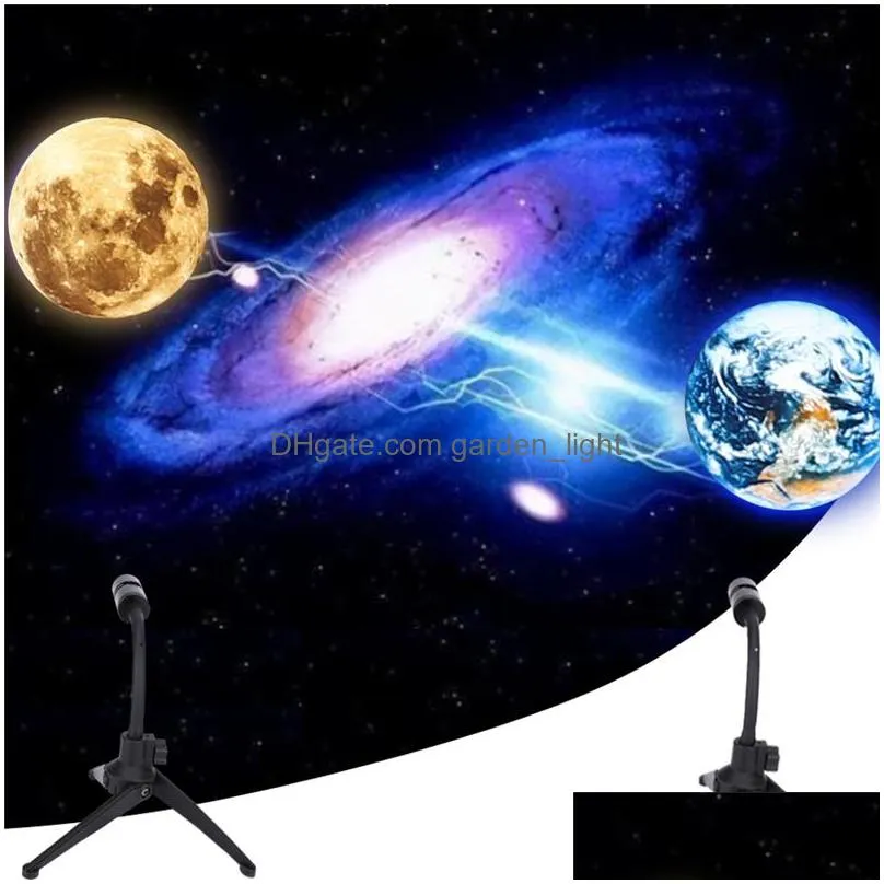sky projector night light planet magic moon earth projection led lamp 360ﾰ rotatable usb 5v 3w kids bedroom wall decor lighting