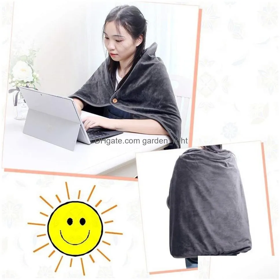 electric blanket winter usb heating shawl pad warm body home knee mattressplush throw warmer cape lap