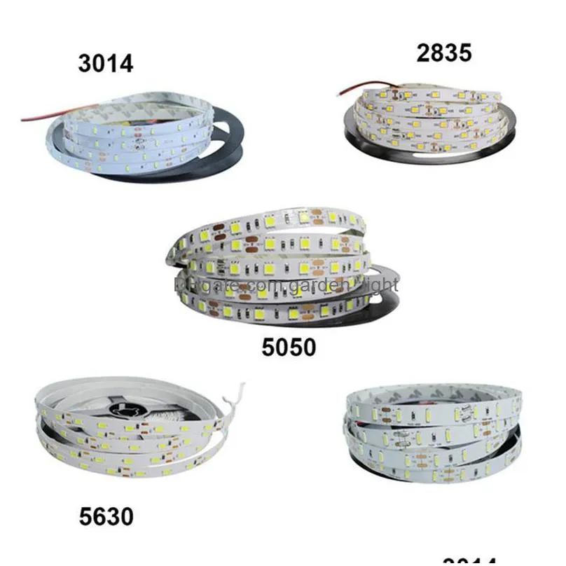 led strip light dc12v 5m 300 leds smd3528 5050 5630 diodetape single colors high quality ribbon flexible home decoation lights