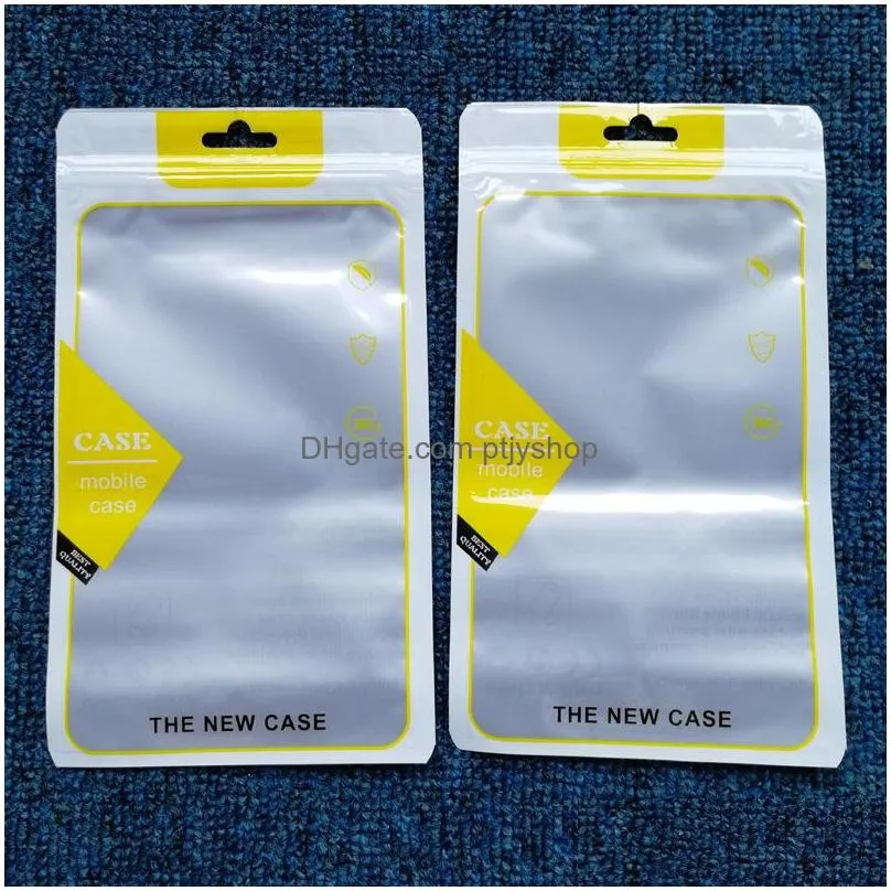 zipper plastic retail bag package hang hole poly packaging for phone case poly opp packing bag