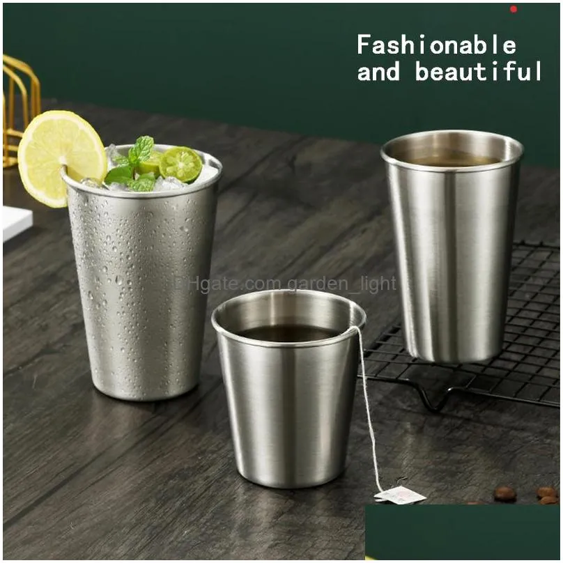 stainless steel mugs wine glasses straight 10oz 12oz 14oz 17oz 23oz 304 vacuum travel cup tumbler mug lid car tumblers cups