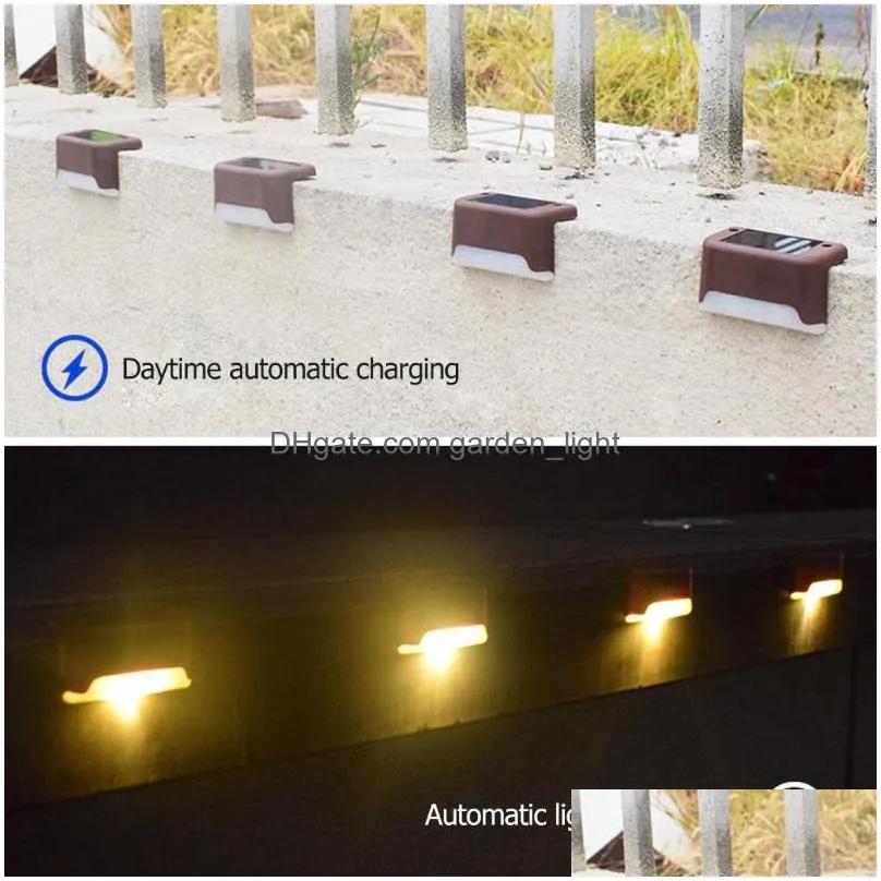 solar deck lights 1leds outdoor waterproof step wall lamps rechargeable nimh battery energyefficient driveway fence lighting