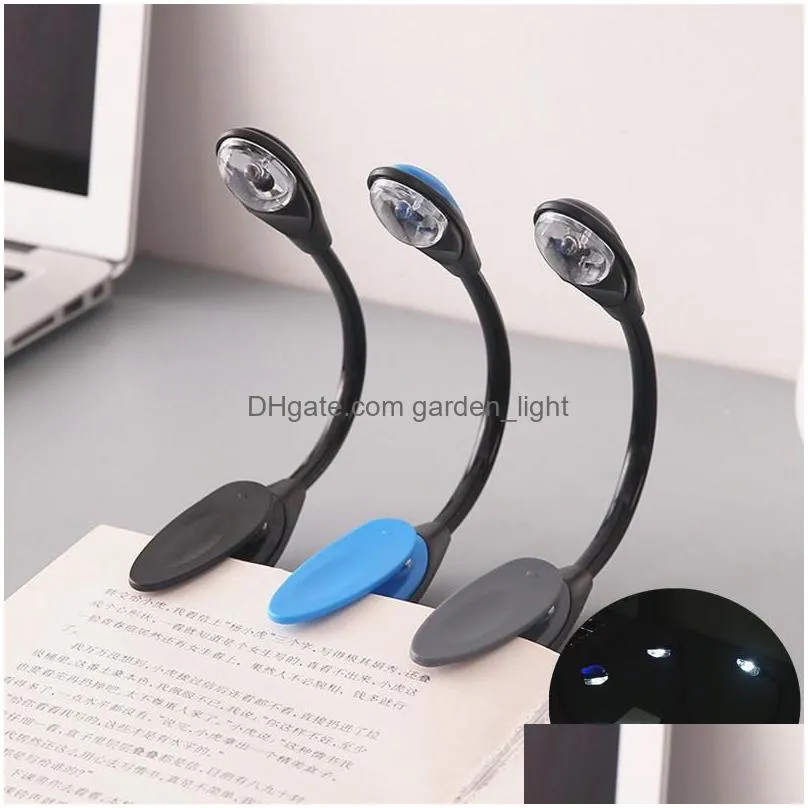 led book light mini clipon flexible bright led lights book reading lamp for travel bedroom book reader