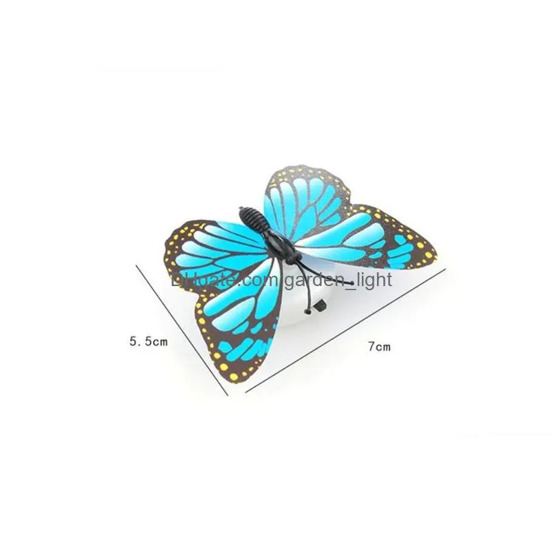 colorful led lights wall stickers easy installation butterfly dragonfly led night light for children baby bedroom party christmas led