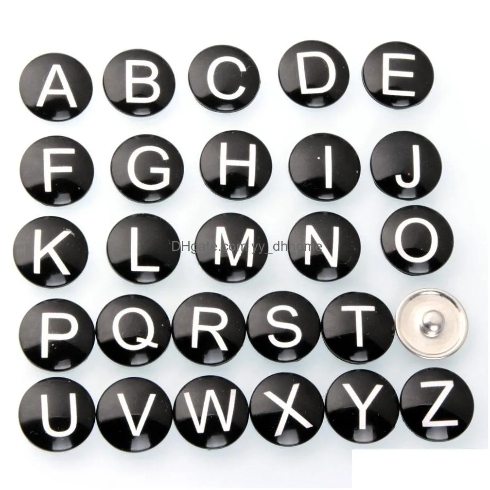 initial az alphabet letter noosa chunk metal alloy ginger snap buttons for ginger snap bracelet diy jewelry
