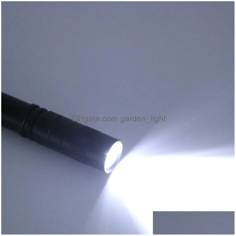 pen clip led flashlight aluminium alloy battery operation 1 mode torch light for night fishing camping pocket outdoor penlight