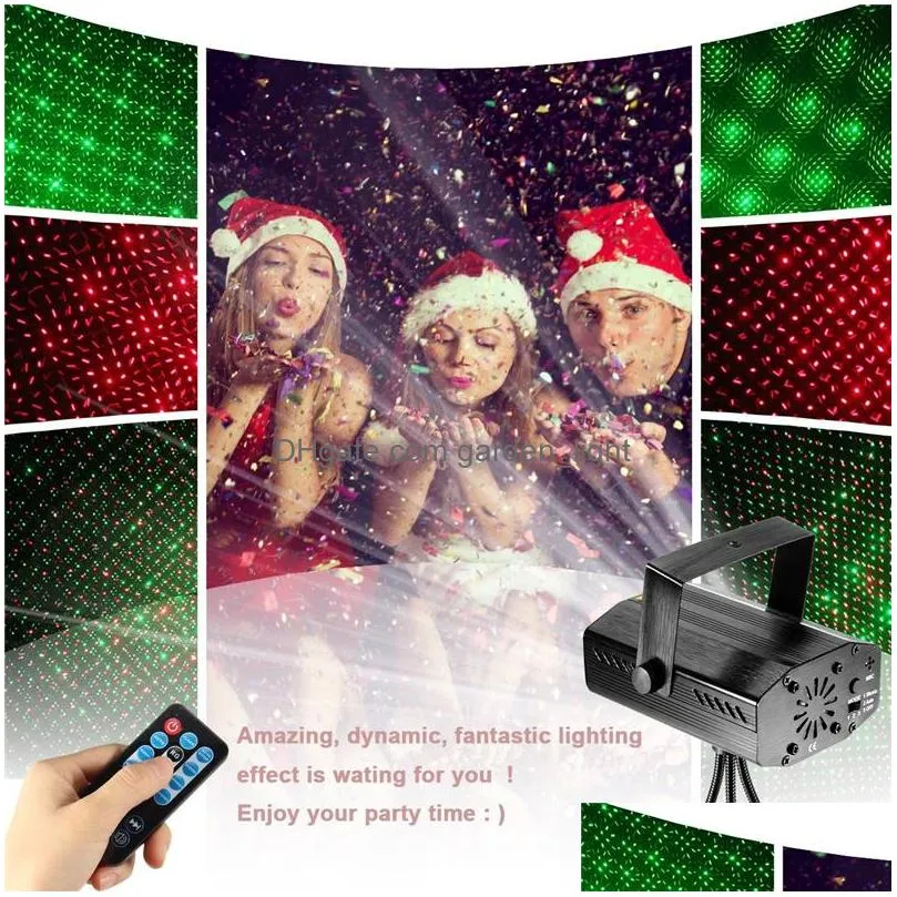 mini stage lighting led projector laser lights auto remote control voiceactivated disco light for home christmas dj xmas party club decorations