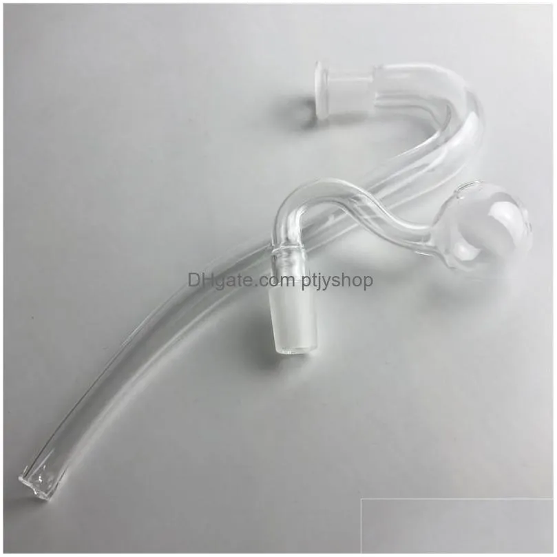 glass oil burner pipe with 14mm male oil burner 14mm female jhook adapter straw tube for hand smoking pipes