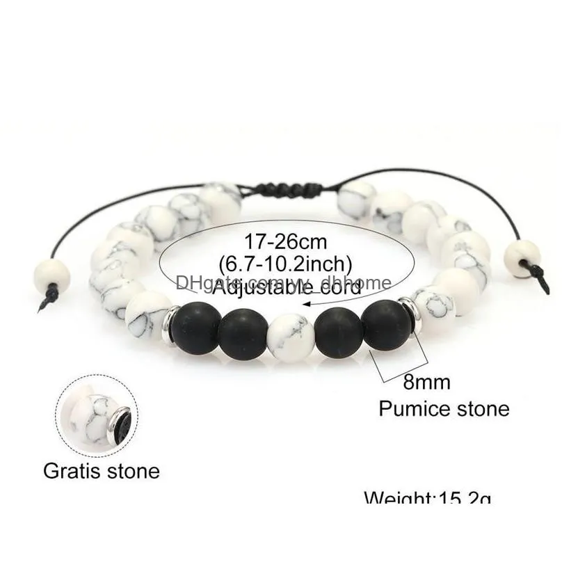 natural stone 8mm multistone beads charms bracelets for men women lava rock stone braid beads designer bracelet jewelry gift