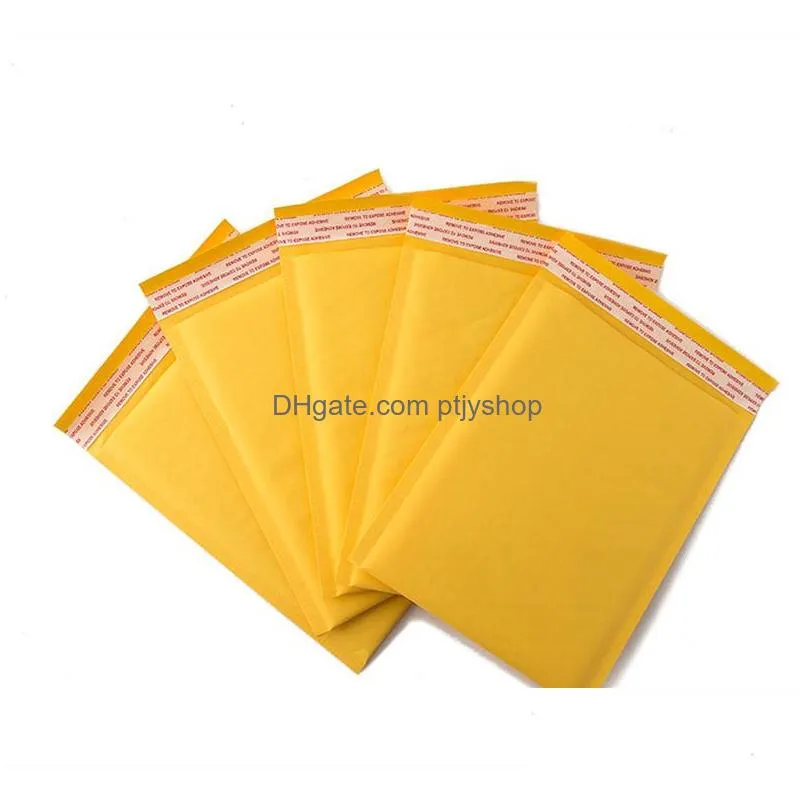 11x13 cm yellow cowhide bubbles bags shockproof waterproof high quality selfadhesive melt adhesive packing bag wholesale price