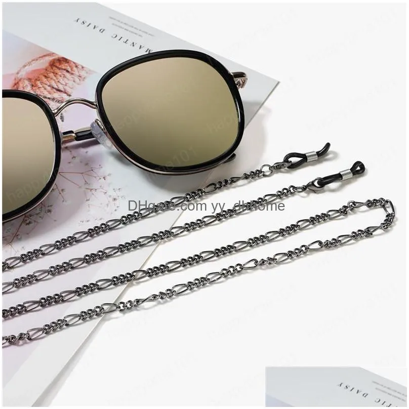 women metal sunglasses chains simple style fashion reading glasses chain for eyeglass non slip gold silver eyewear lanyards