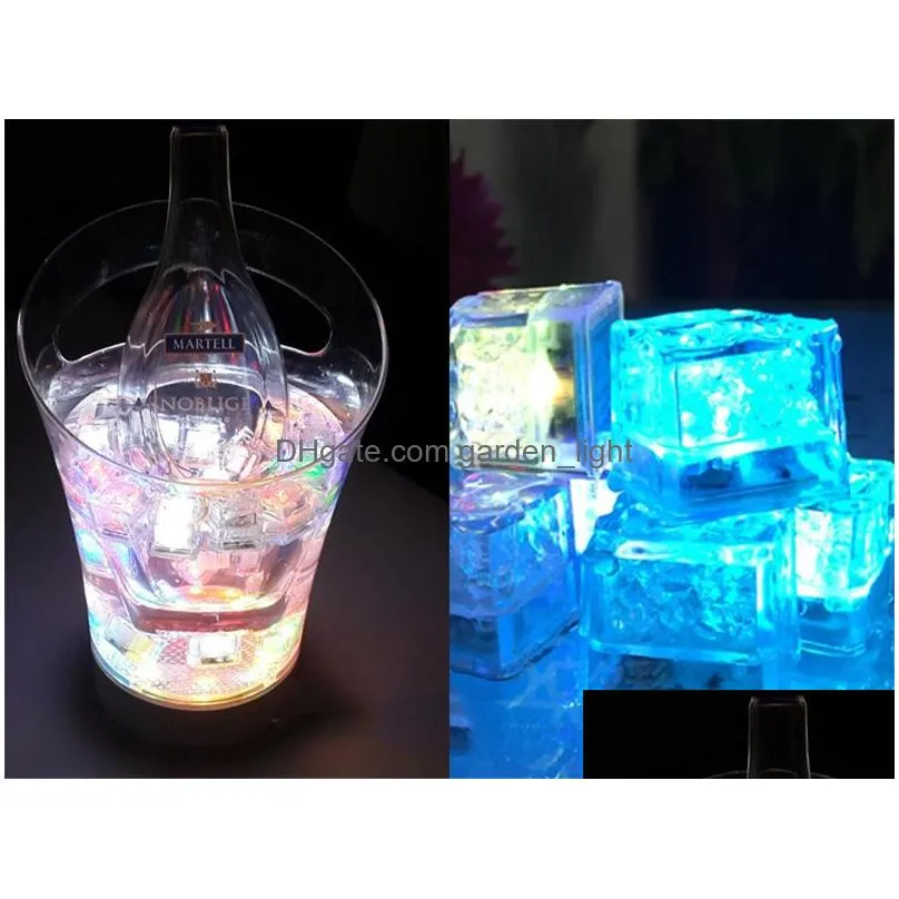 led lighting polychrome flash party lights glowing ice cubes blinking flashing decor light up bar club wedding