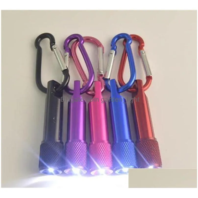 mini led flashlight keychains portable carabiner night walking torch lighting for home and outdoor activities