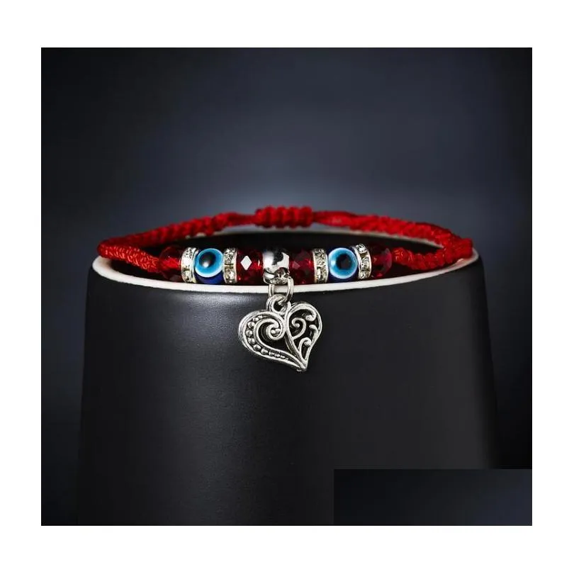 lucky red string bracelet handmade adjustable blue turkish evil eye charm bracelets for women men friendship jewelry gifts