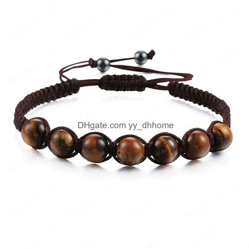 tibetan buddhist rope chakra beads bracelet men tiger eye stone bracelet adjustable for women jewelry friend gift