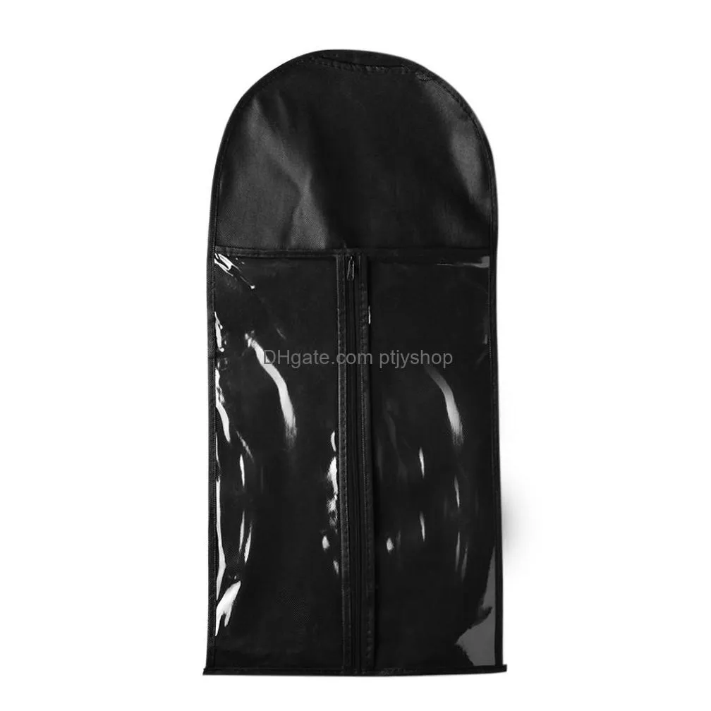 black hair extension packing bag carrier storage wig stands hair extensions bag for carring and packing hair extensions