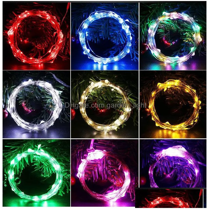 5m 10m led string lights usb 8 function sliver wire remote control fairy lights led christmas lights wedding party holiday decoration