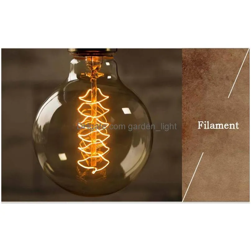 retro edison light bulb e27 110v 220v 40w st64 a19 t10 t45 t185 filament vintage ampoule incandescent bulb edison lamp