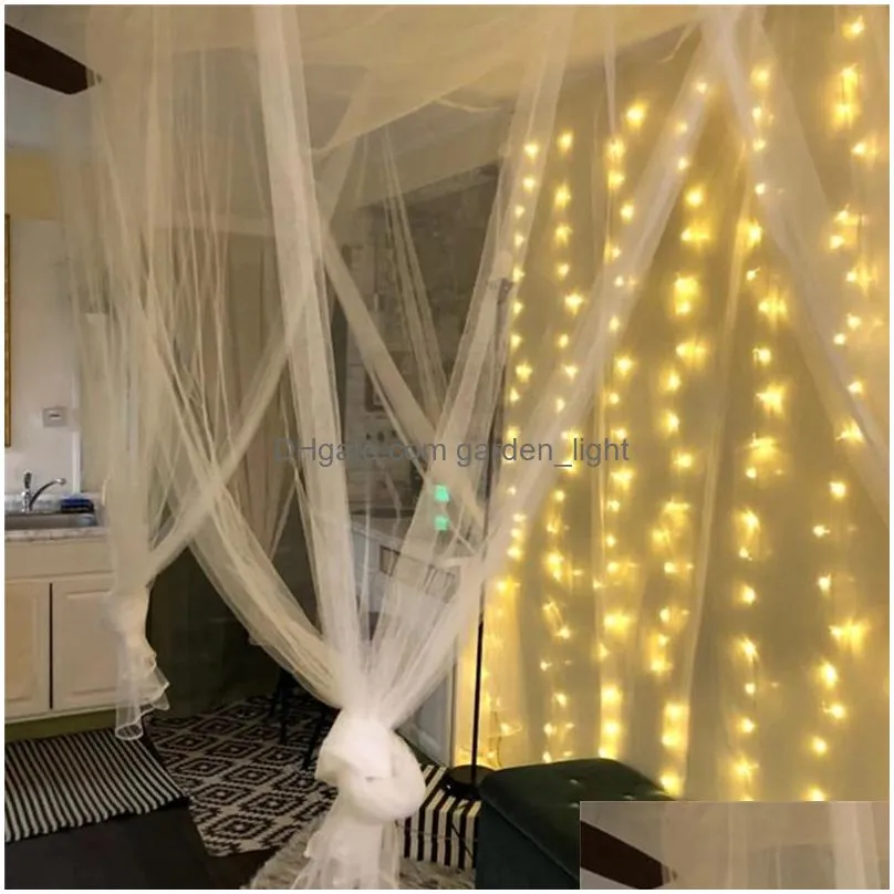 icicle led curtain string light 3x1/3x2/3x3/2x2 christmas fairy lights garland outdoor home for wedding party garden decoration