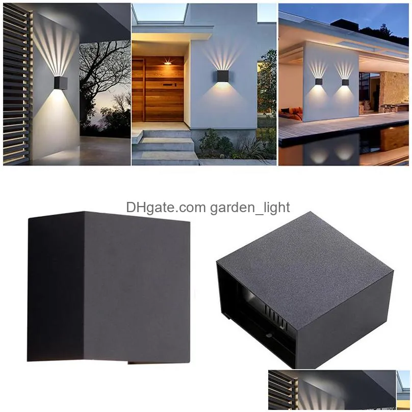 indoor outdoor wall lamps decoration sconces waterproof balcony led lighting fixtures modern up down lights adjustable angle