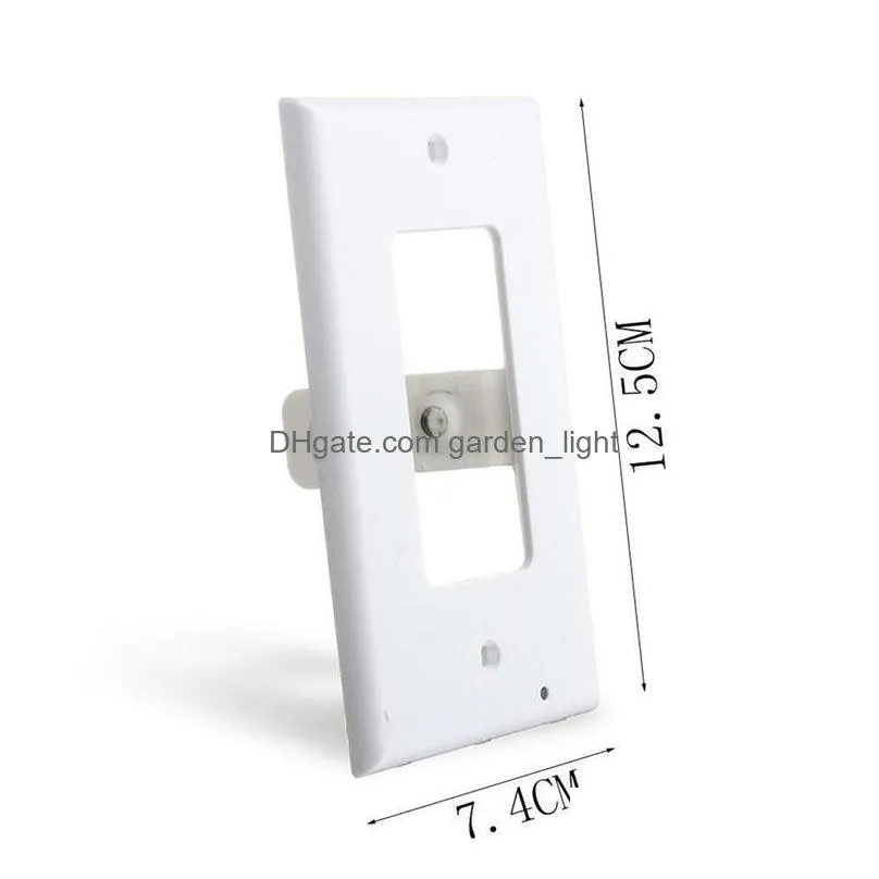 plug cover led night light pir motion sensor safety light angel wall outlet hallway bedroom bathroom night lamp