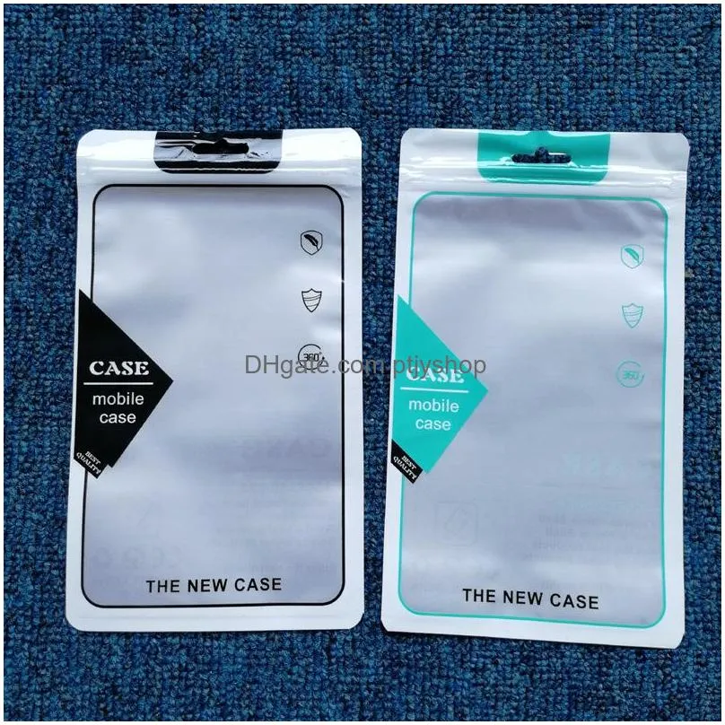 zipper plastic retail bag package hang hole poly packaging for phone case poly opp packing bag