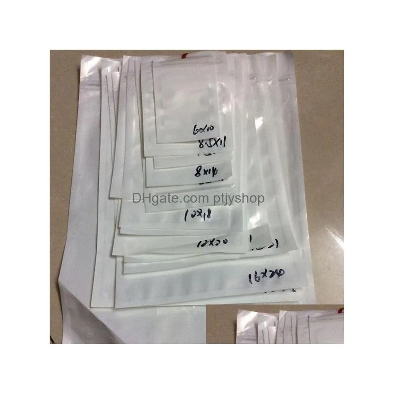  dhs multiple size event white self seal zipper plastic retail packing bag zipper bag retail package w/hang hole