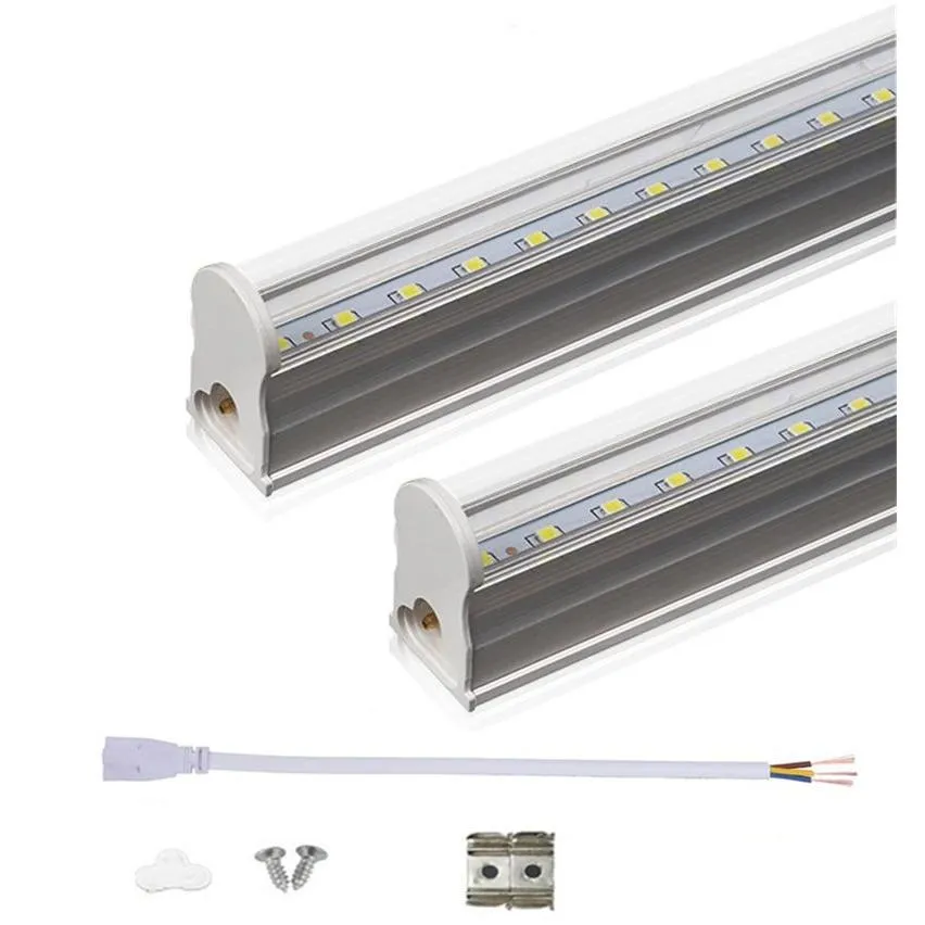 2ft 3ft t5 led tube lights 10w 14w integrated led tubes smd 2835 led fluorescent light tubes ac85265v transparent cover