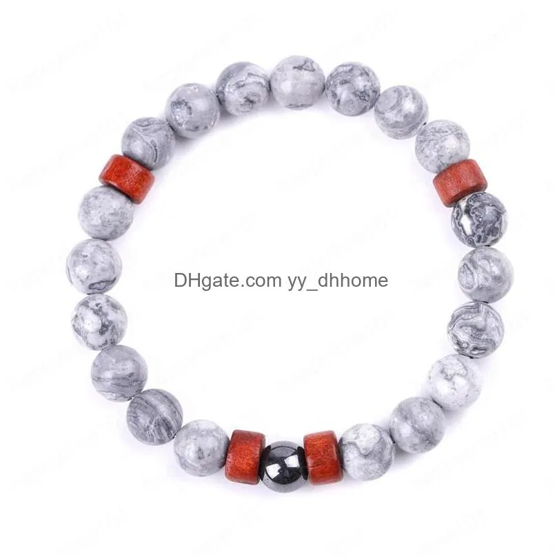 men black iron lava beads bracelet multi color natural volcanic stone bead bracelets bangle fashion jewelry