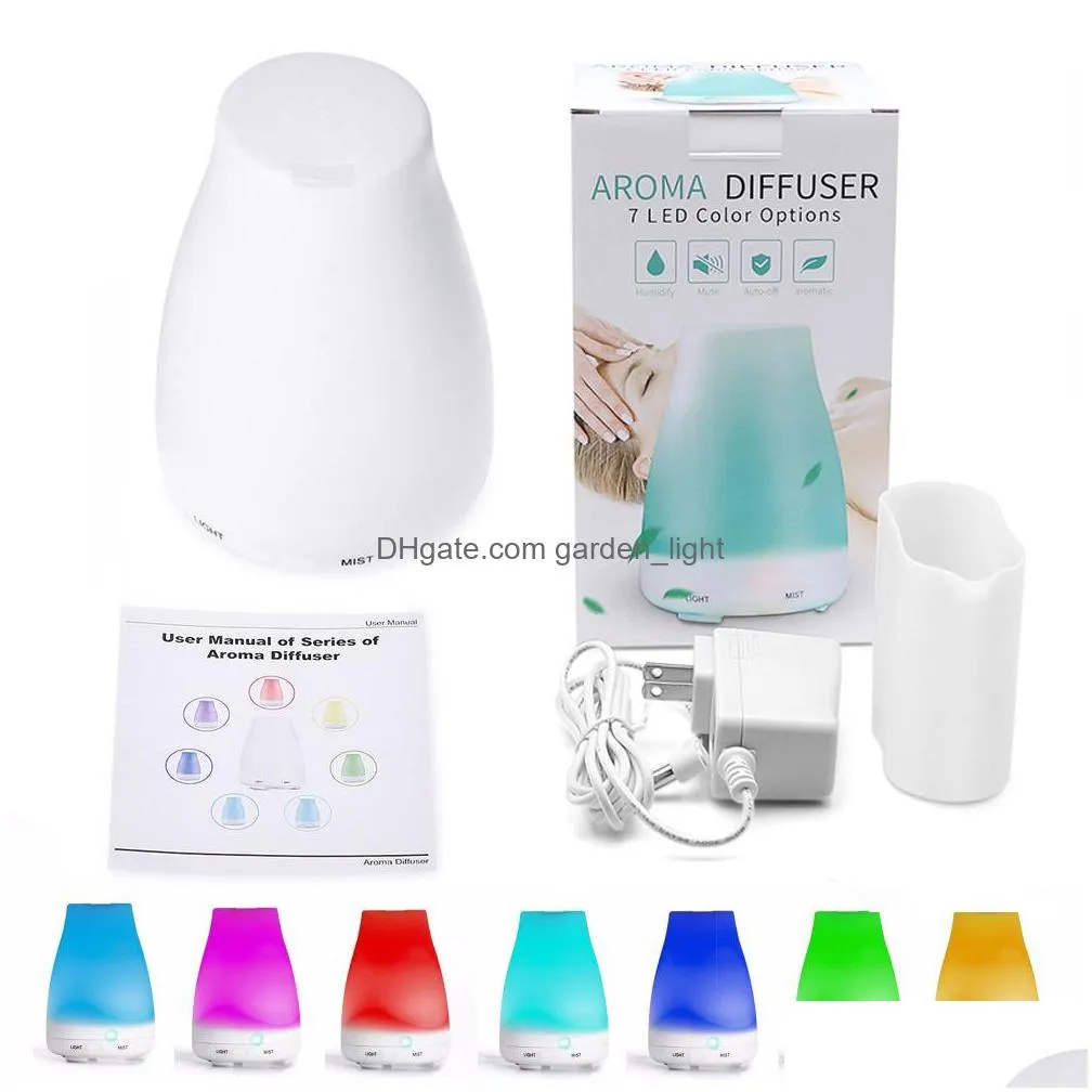100ml essential oil diffuser humidifier aroma 7 color led night light ultrasonic cool mist  air aromatherapy