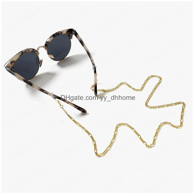 women metal sunglasses chains simple style fashion reading glasses chain for eyeglass non slip gold silver eyewear lanyards