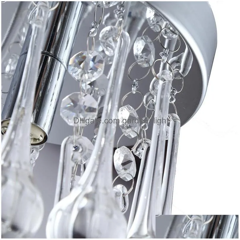led crystal chandelier 110v 220v personality raindrop crystal light for aisle ceiling corridor cristal lustres light chandeliers