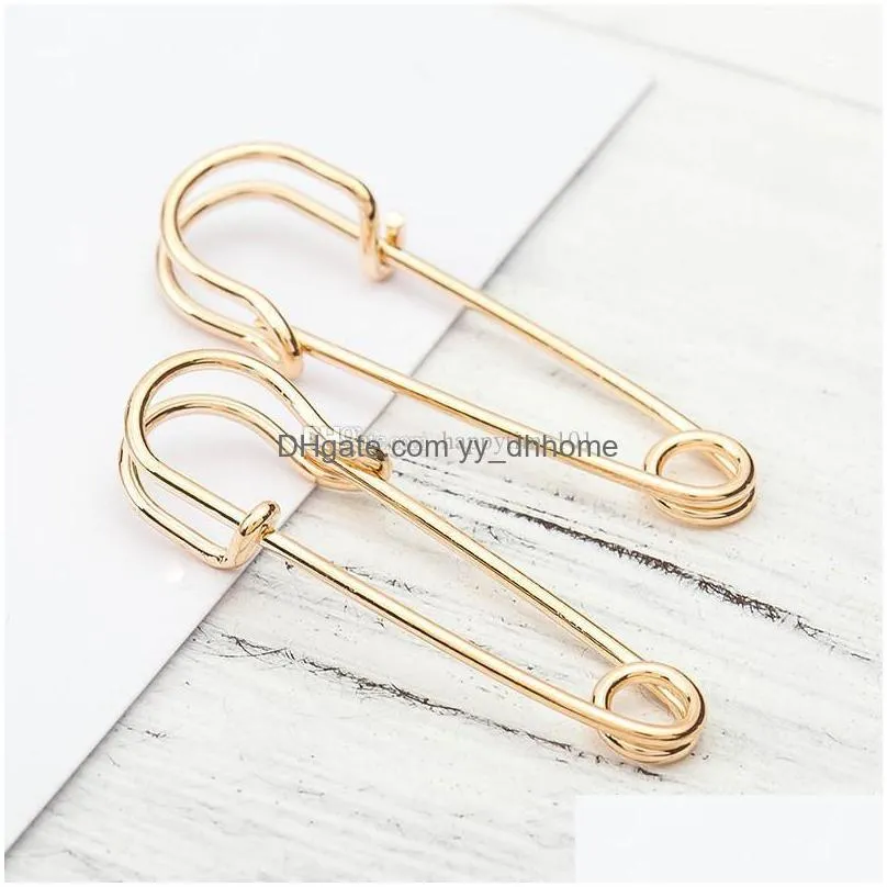 punk personality alloy safety pin puncture earring for women girls gifts tiny piercing ear stud earring silver gold black color